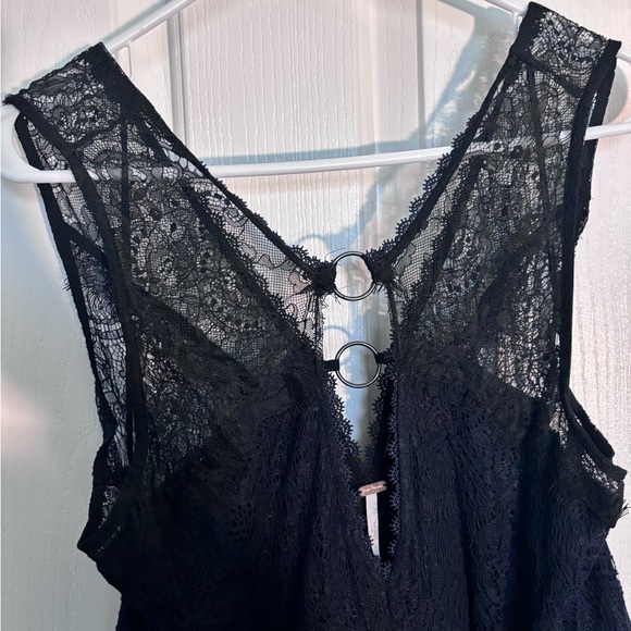 Free People Lace Mini Dress with Keyhole - Picture 7 of 9